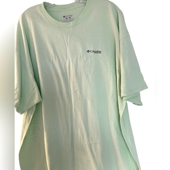 Mens shirt Columbia lime green fishing pic back short sleeve PFG tee shirt. XXL - Picture 2 of 9
